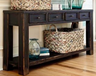 Ashley Gavelston Rustic Farmhouse Sofa / Console Table
