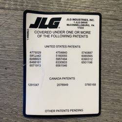 JLG Decals