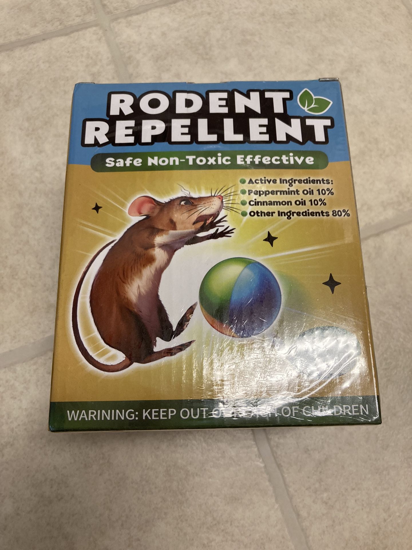 Rodent Repellent, 24Pcs Peppermint Oil Natural Ingredients Mouse Repellent Balls Safe for Kids & Pets Car/RV/Boat/Garage/Shed/Cabin
