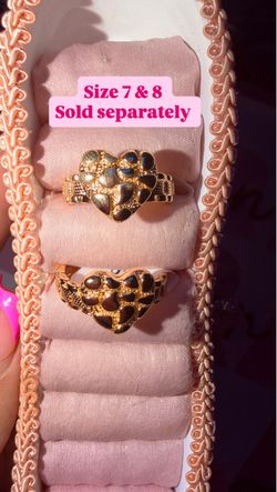 Heart nugget ring ( gold plated )