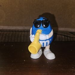 Blue M&M Saxophone Player M&M Dispenser