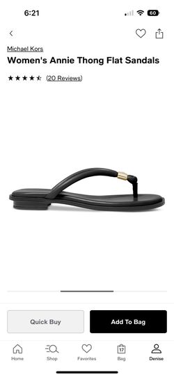 Michael Kors Women s Annie Thong Flat Sandals for Sale in