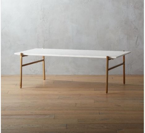 Mid-Century Marble Slab Coffee Table - Excellent Condition