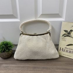 Vintage Lumured Corde Beaded Bag 