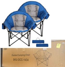 Oversized XL Padded Camping Chair 2 Pack