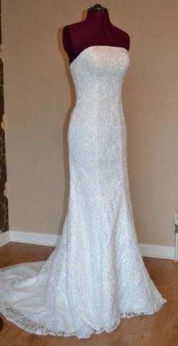 Pearl Studded Galina Wedding Dress Size 2