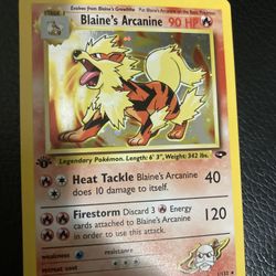 Pokemon Cards 1st Edition Blaine Arcanine 