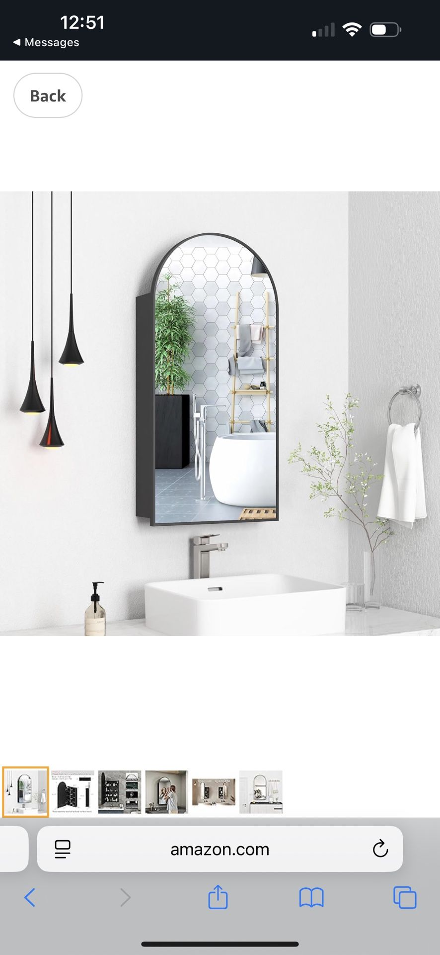 Black Bathroom Mirror,16 x 32 inch Arched Medicine Cabinet with Mirror,Vanity Mirror with Storage,Metal Framed Wall Mounted Medicine Cabinet,Farmhouse,All Products : American Fashion Style Bags On Sale