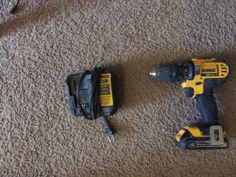 Dewalt drill with battery and charger