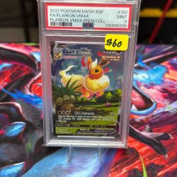 PSA 9 2021 POKEMON SWSH BSP FA/FLAREON VMAX PREM.COLL