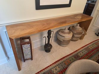 Solid wood console table