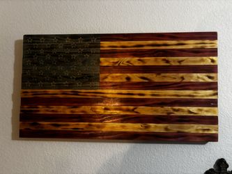 Handmade Wooden American Flag