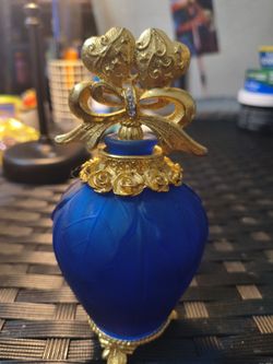Cobalt perfume glass bottle