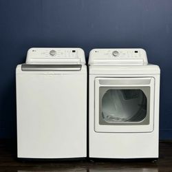 LG 5.0 cu. ft. Top Load Washer with Impeller and 7.3 cu. ft. GAS Dryer with Sensor Dry - $50 down