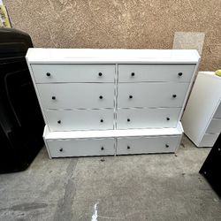 White Ikea Hauga Dresser