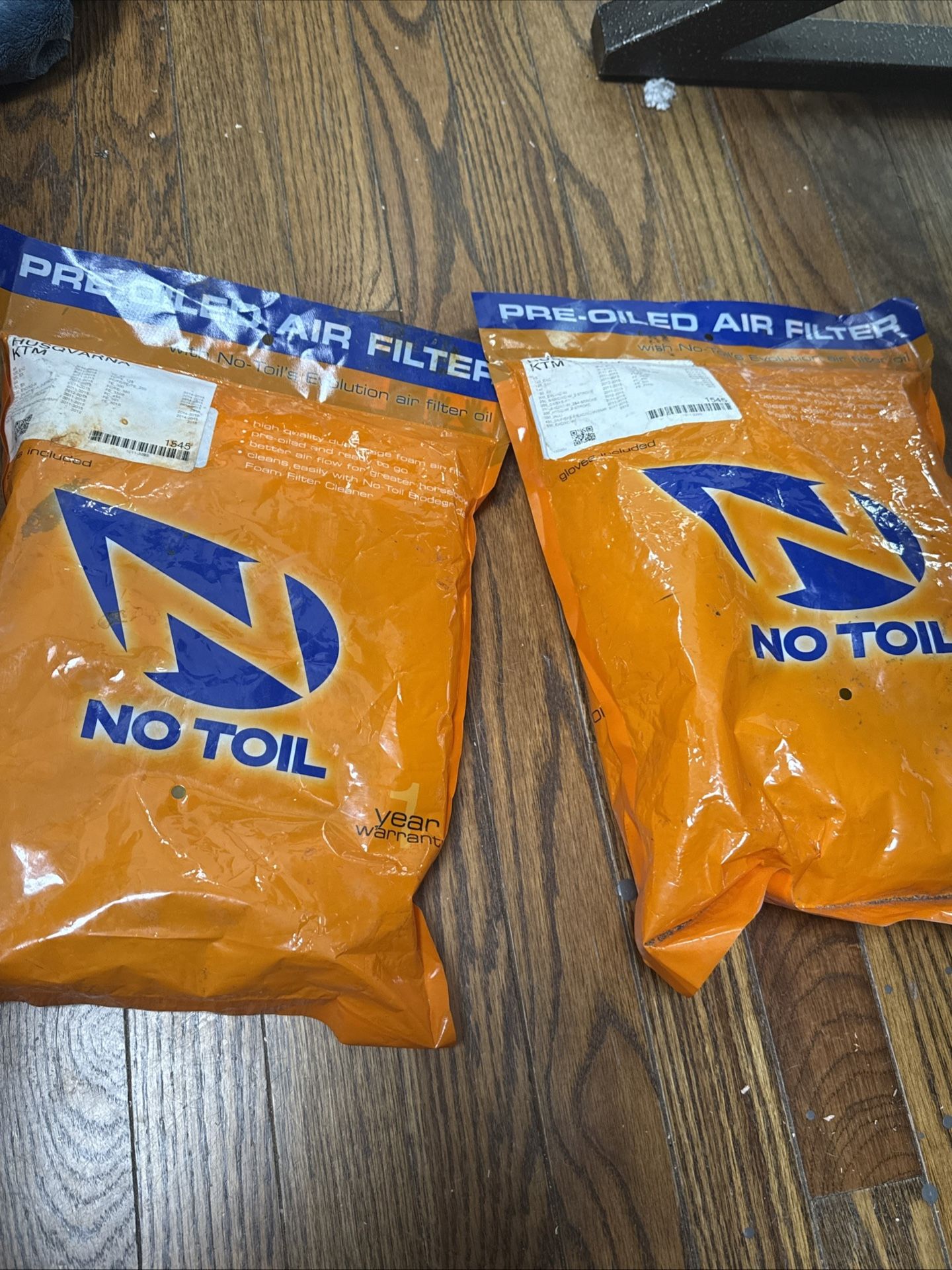 Pre-oiled Air Filters For KTM AND other Bikes Listed On Sticker