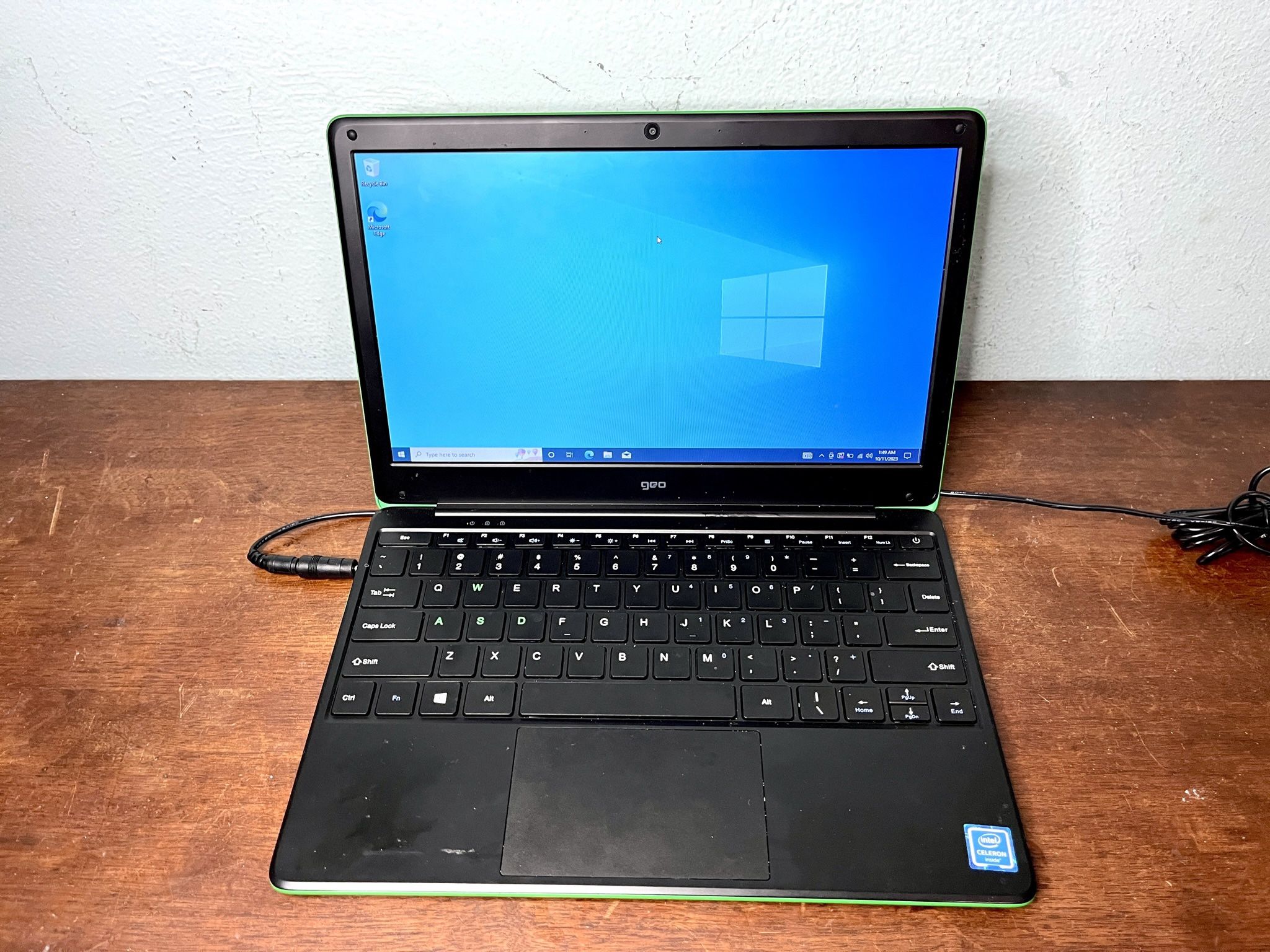 Green 12.5" GeoBook 120 Laptop Computer with Intel Quad Core and Windows 10