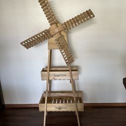Windmill Birdhouse Planter