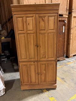 wooden TV armoire