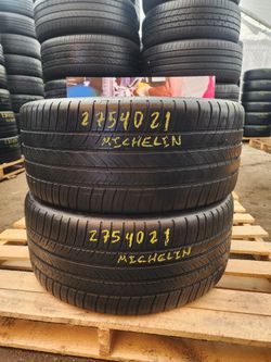 275 40ZR 21 MICHELIN PILOT SPORT TIRES 2754021 USED TIRES (PAIR) MOUNT BALANCE INCLUDED