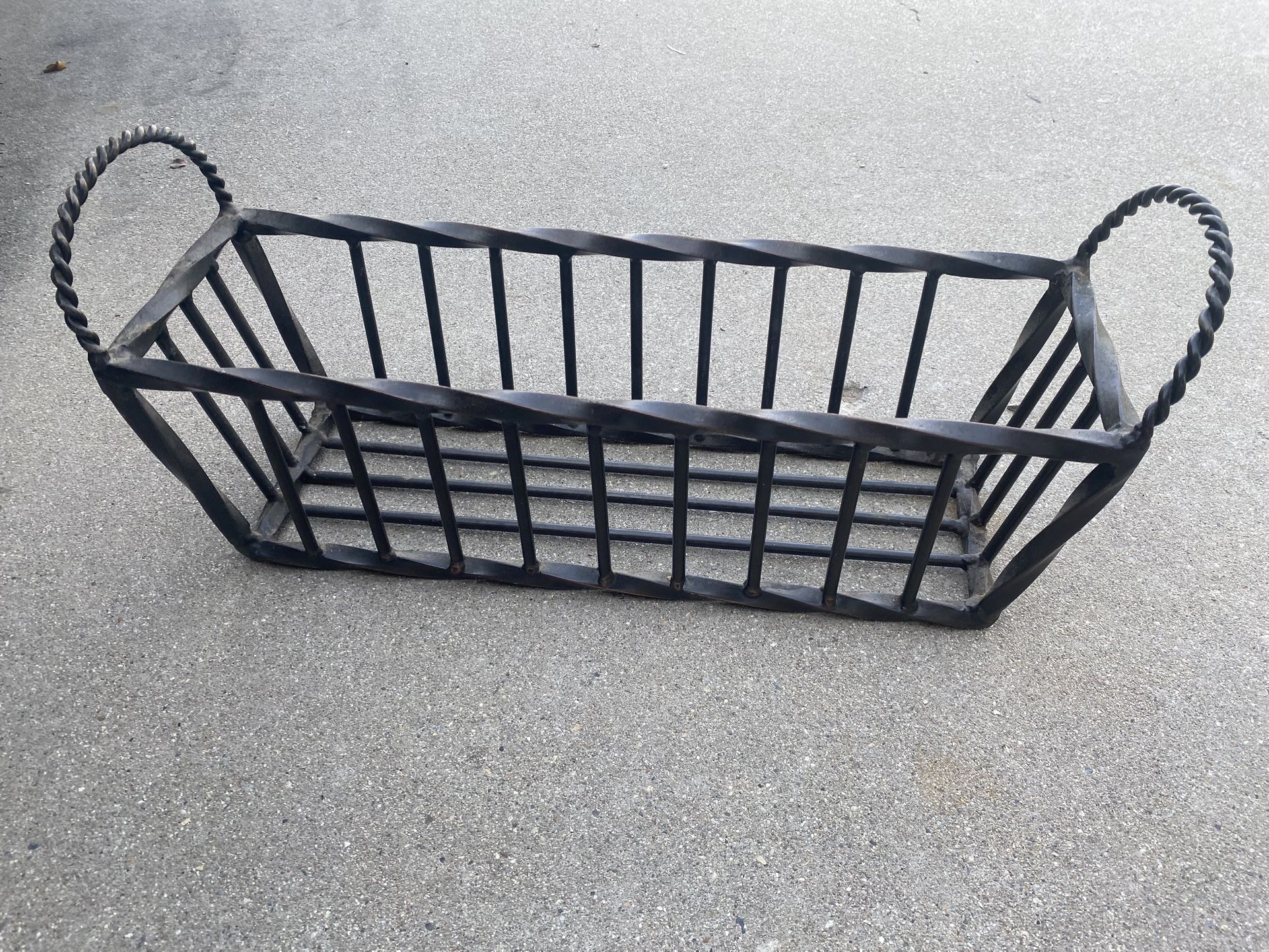 Wrought iron basket