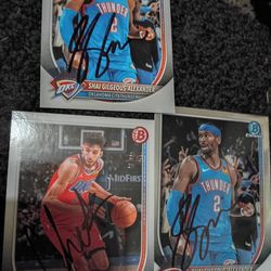 Shai Gilchrist Alexander chet holmgrem autograph OKC  NBA champs card lot