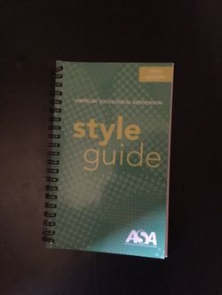 American Sociological Association Guide Fifth Edition