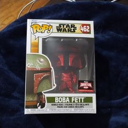 Funko Pop Star Wars Boba Fett #462 Target.Con 2022red Chrome Nib Mint Condition 