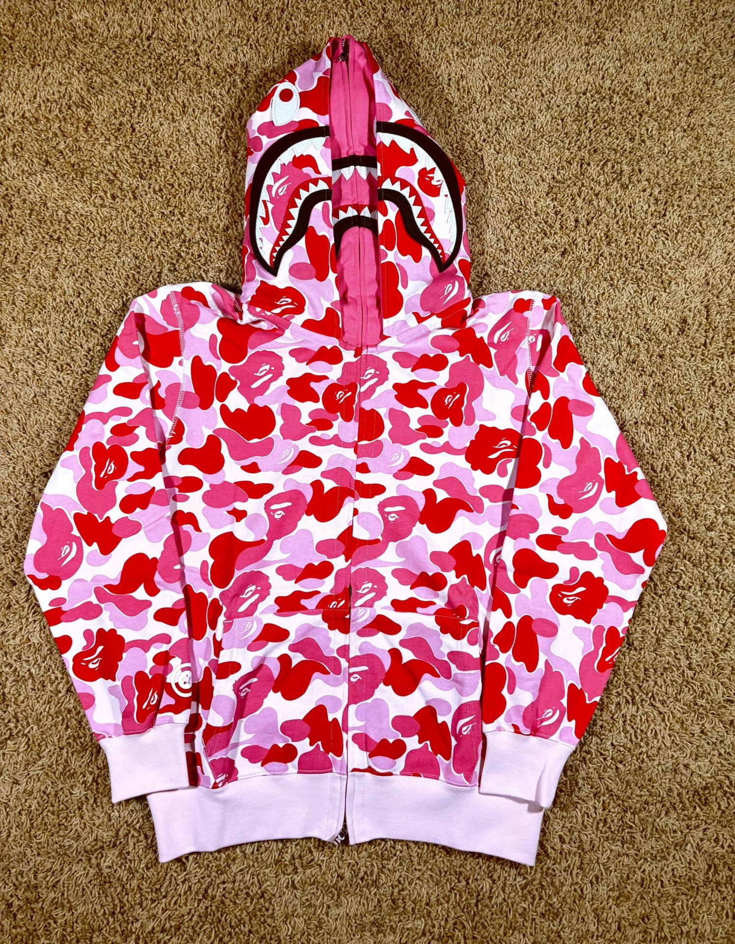 **New W/ Tags** Bape Pink Zip Up Hoodie