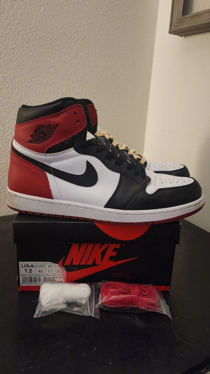 Jordan 1 Black Toe 2016 Sz 12
