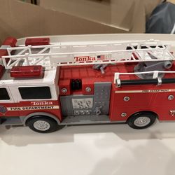 Tonka fire truck toy.