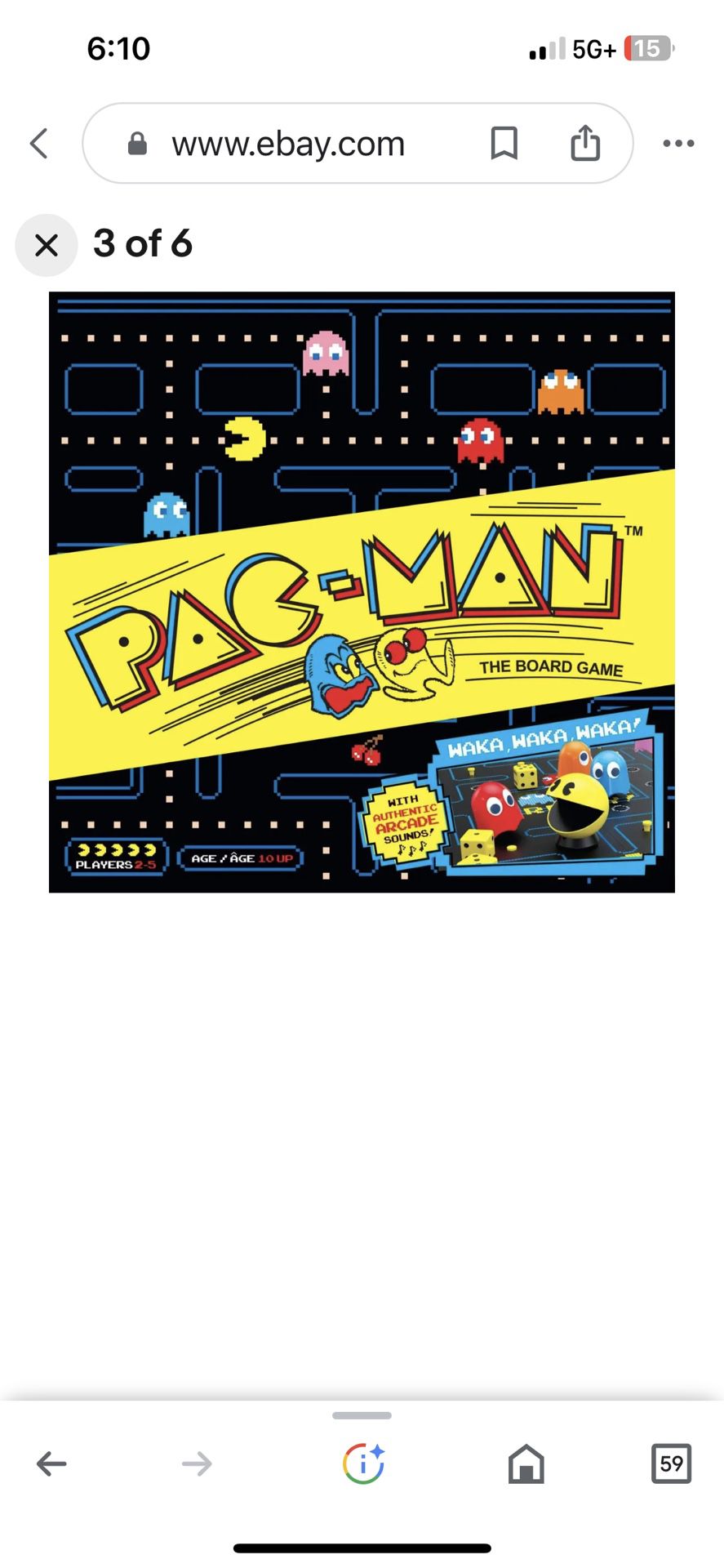 PAC Man Board Game 
