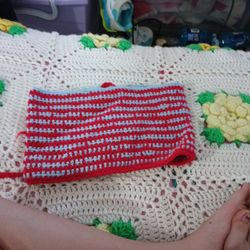 Red And Blue Crochet Tube Top