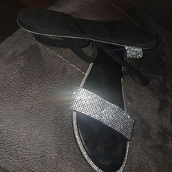 Size 9 black diamond flats
