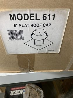 Aluminum Flat Roof Cap For 8” inch