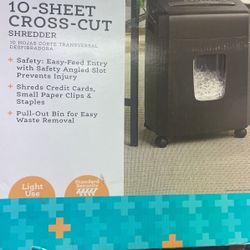 10- Sheet Cross -Cut Shredder