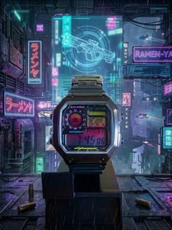 Casio AE-1200 Cyber Punk Metal Face Steel Case Sapphire Crystal Mod OEM Movement