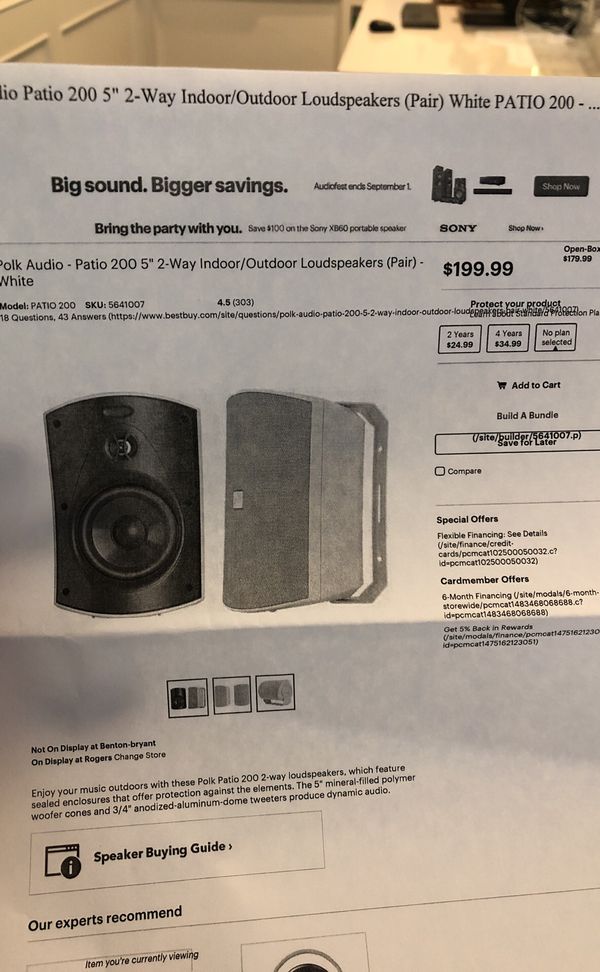 New And Used Polk Audio For In Little Rock Ar Offerup