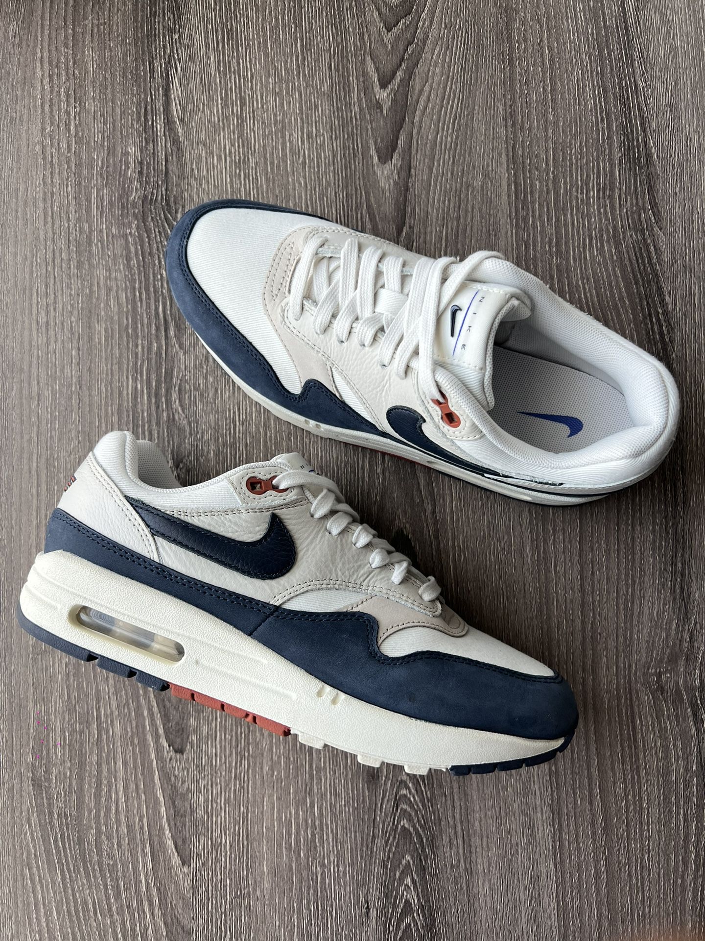 Size 8 Women’s - Nike Air Max 1 Obsidian Rugged Orange