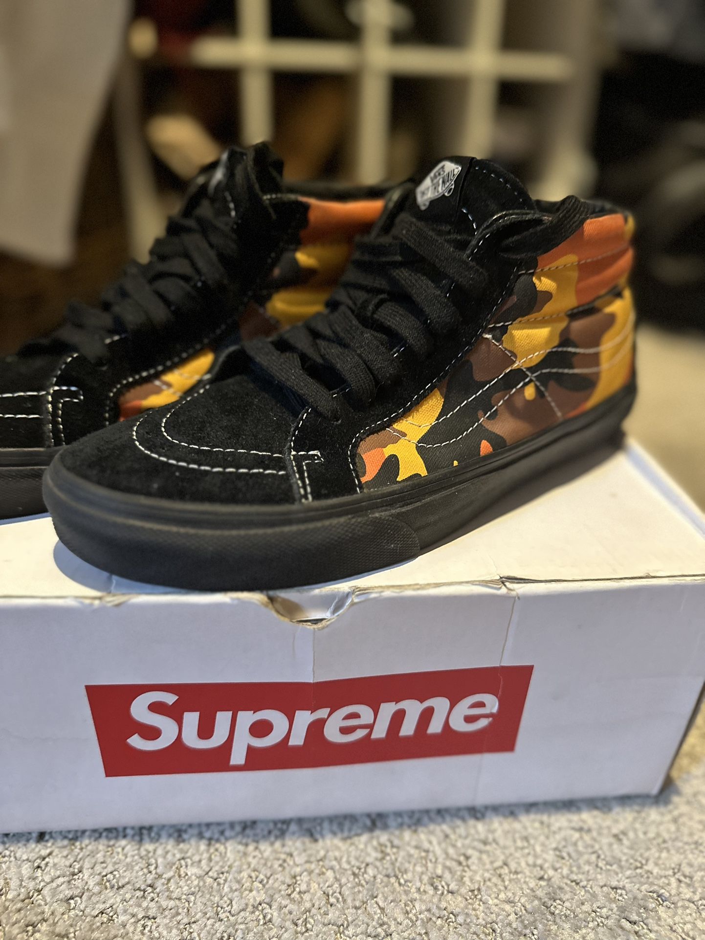 Supreme Vans: Orange Camouflage 