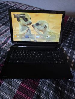 Carbon fiber Toshiba Satellite laptop has 8.00 GB of installed RAM and an AMD A6-6310 APU with AMD Radeon R4 Graphics. This black device with a carbon