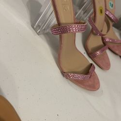 Brand New Women Pink Sandal Heels Sizes 7-9