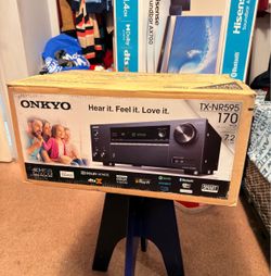 Onkyo TX-NR595 Premium 7.2ch Surround Sound Receiver | 4K Ultra HD | Dolby Atmos | DTS:X | Wireless Streaming