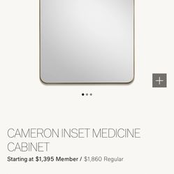 RH Cameron inset medicince cabinet brushed brass