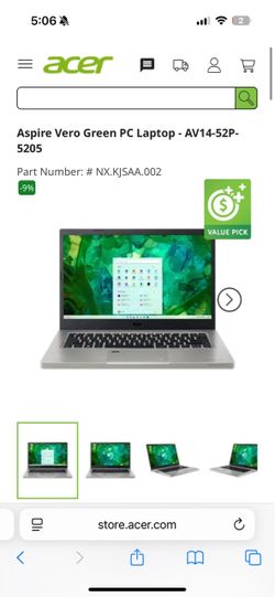 ACER ASPIRE VERO PC LAPTOP