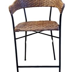 Counter Stool Wrought Iron Rattan Seating