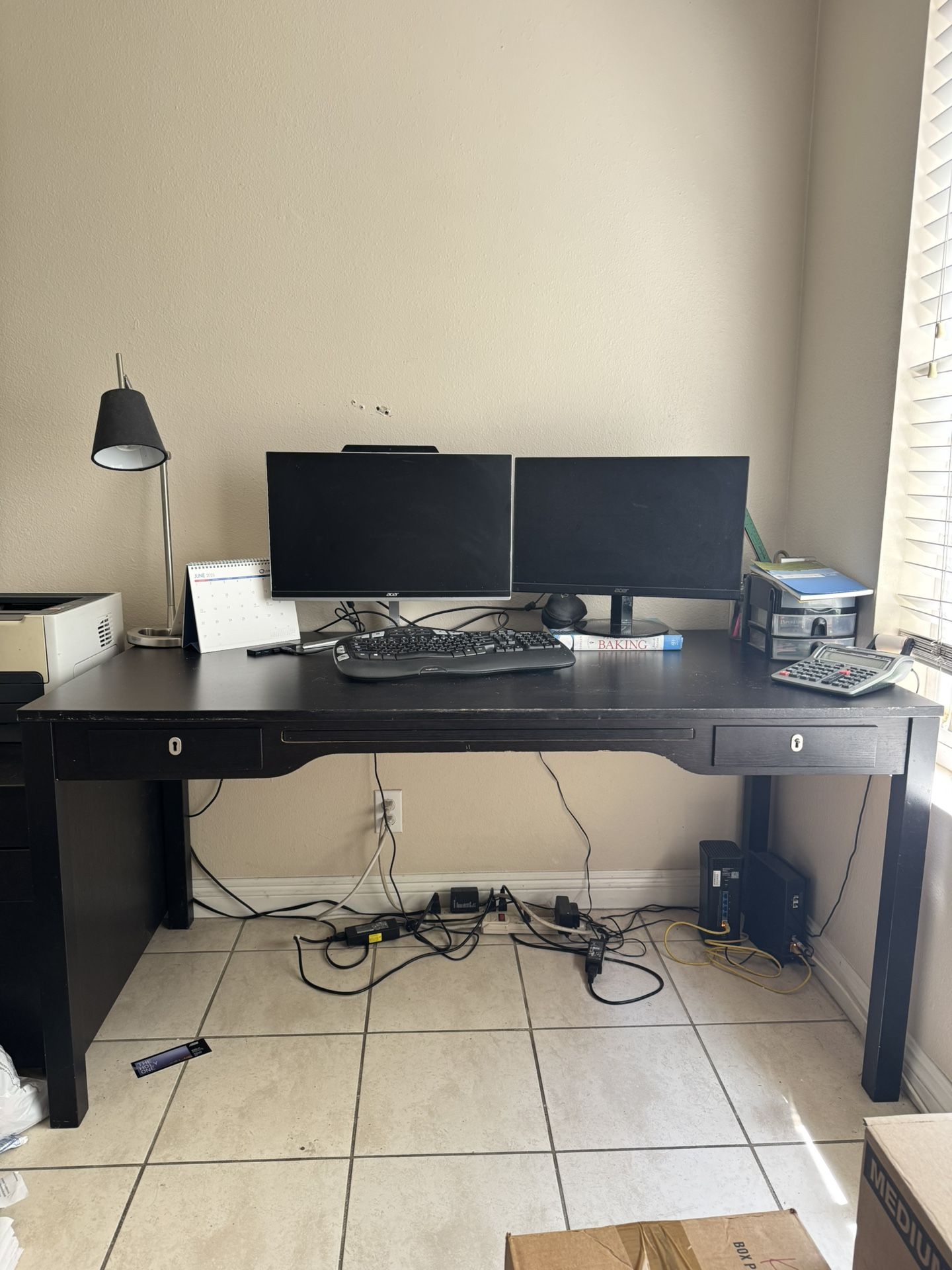 Modern Office Set - Desk, Cabinet, File Cabinet & Chair