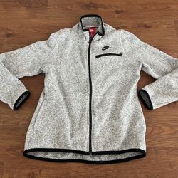 Nike warm stretchy full zip fleece summit jacket women size M  