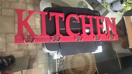 Kitchen Sign With Key Holders