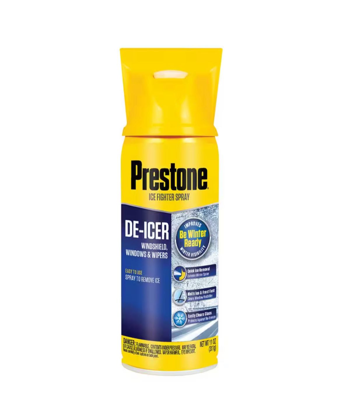 Prestone 11 oz. Spray Windshield De-Icer with Scraper Top AS242